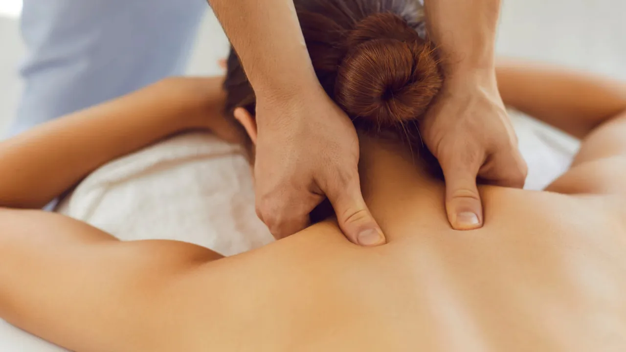 Person receiving a relaxing massage